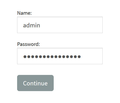 Enter your username and password